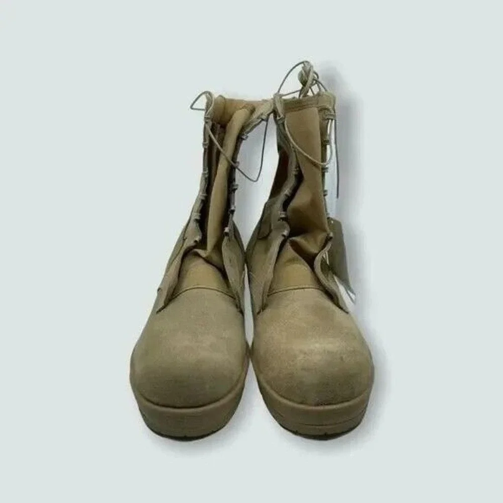 Mcrae‎ Mens Combat Military Boots Desert Tan Round TOE 15.5 WIDE New in Factory